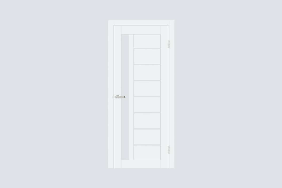 Cortex Deco 09 Interior Door – White Emalex Finish with Glass Panel