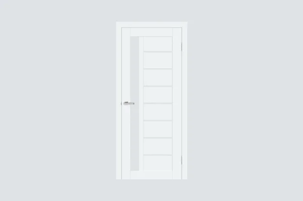 Cortex Deco 09 Interior Door – White Emalex Finish with Glass Panel