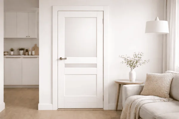 Interior Door Modena 02.1 ST White – Classic Panel Door with Glass Insert