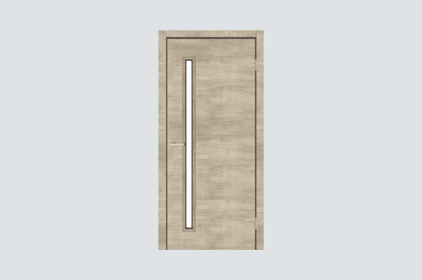 Techno T01 Interior Door – Rodos Oak Finish with Vertical Glass Insert