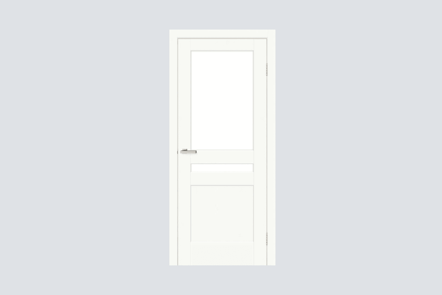 Interior Door Modena 02.1 ST White – Classic Panel Door with Glass Insert